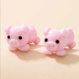 Pig stud earrings